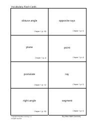 Math Geometry Vocabulary Flashcards, Page 7