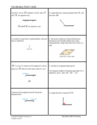 Math Geometry Vocabulary Flashcards, Page 8