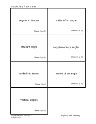 Math Geometry Vocabulary Flashcards, Page 9