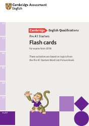 Document preview: Cambridge English Pre A1 Flashcards