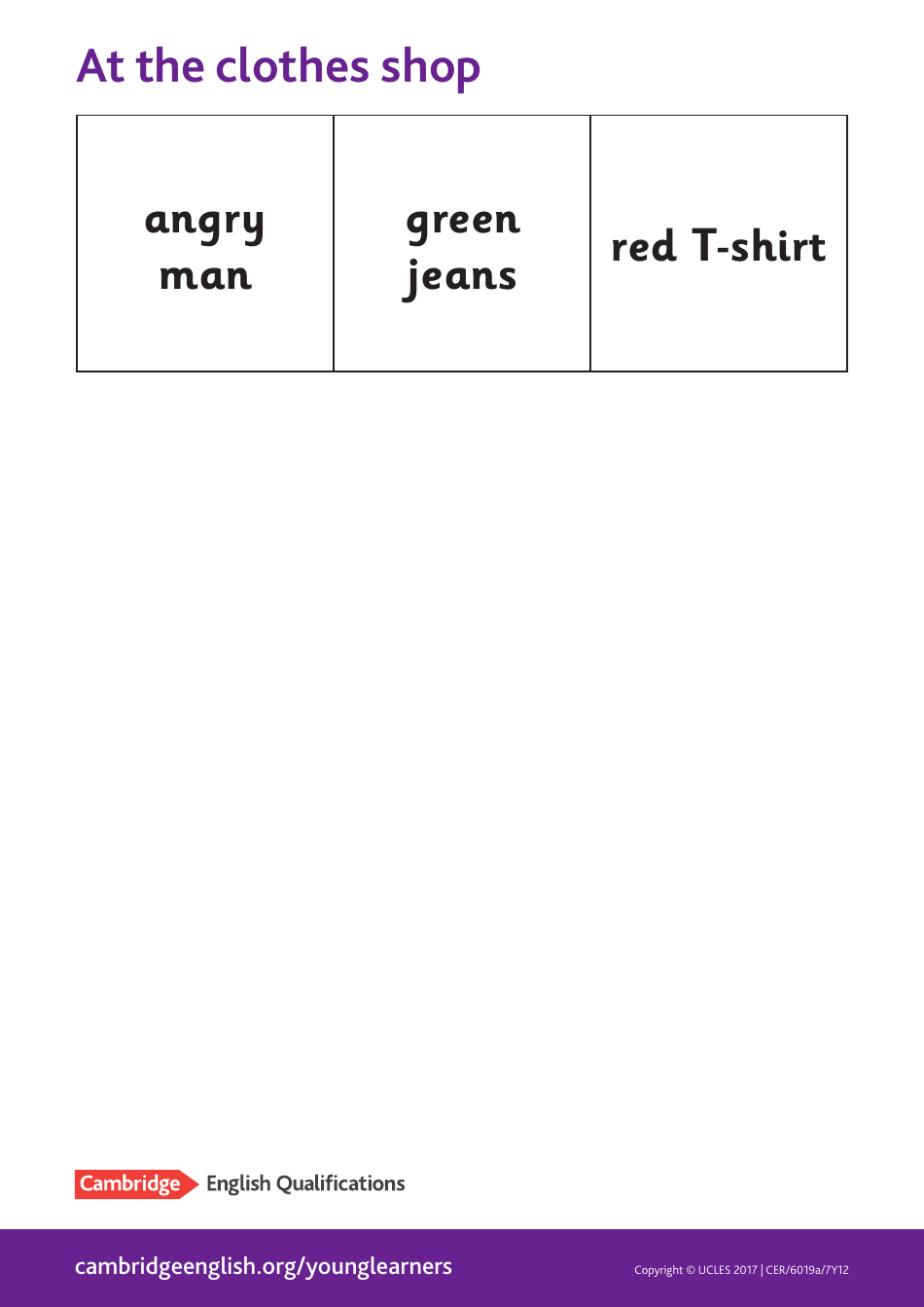 Cambridge English Pre A1 Flashcards, Page 11