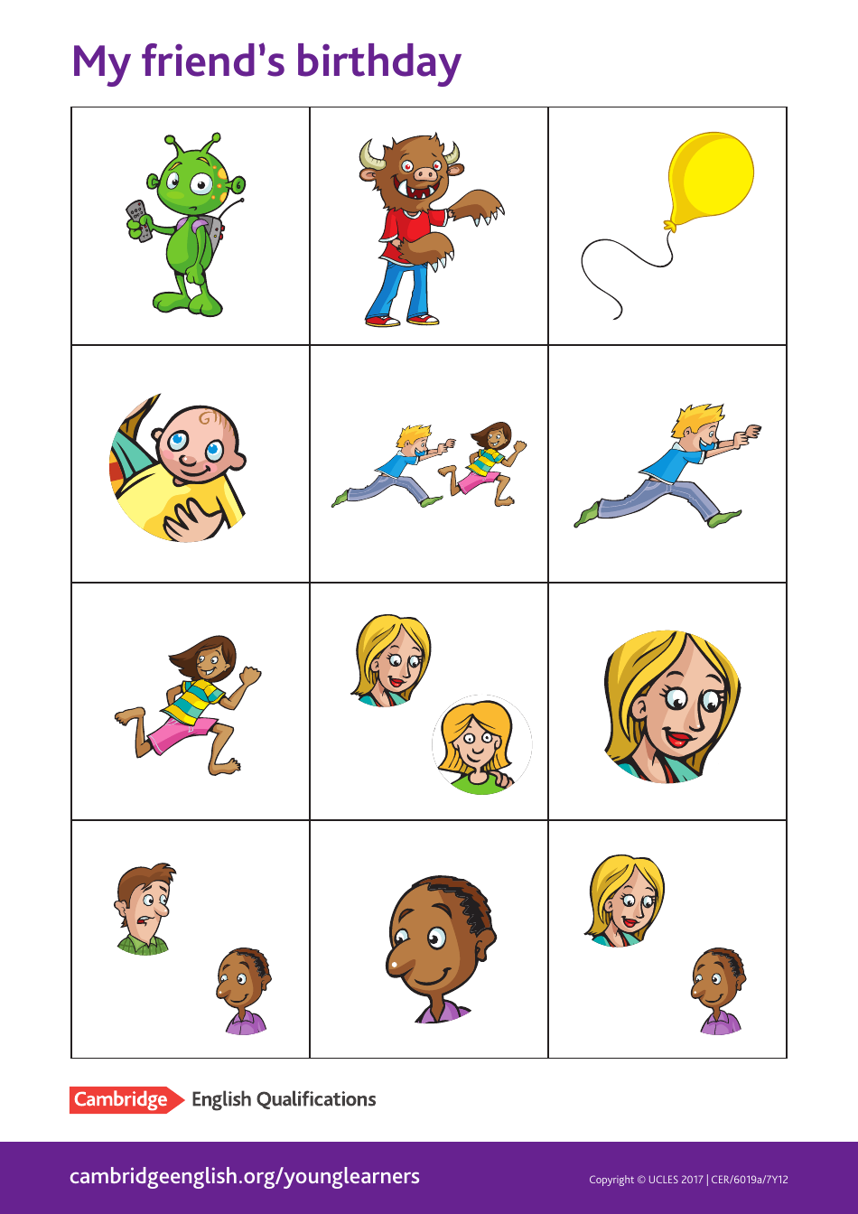 Cambridge English Pre A1 Flashcards, Page 12