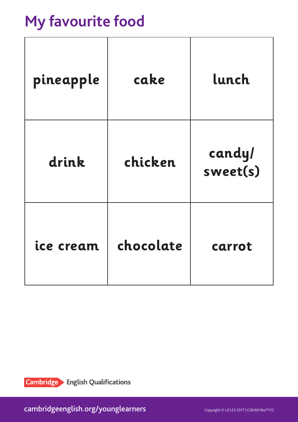 Cambridge English Pre A1 Flashcards, Page 19