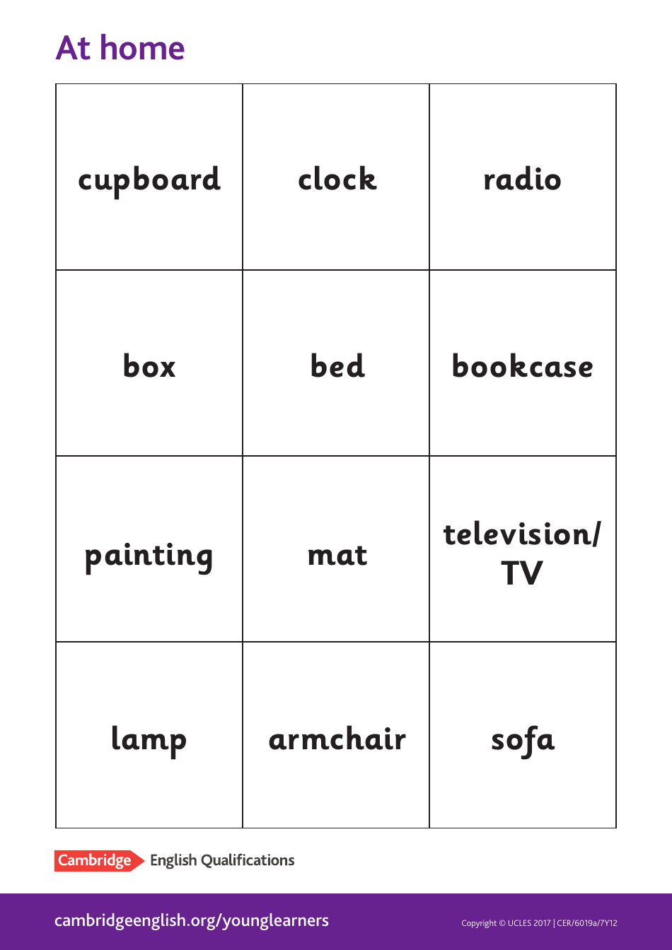 Cambridge English Pre A1 Flashcards, Page 23