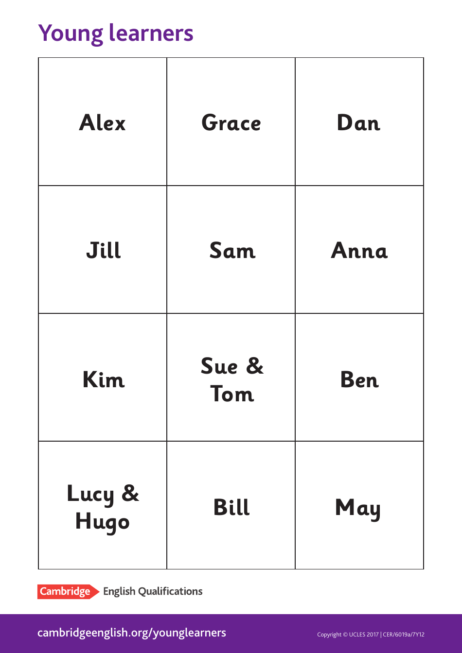 Cambridge English Pre A1 Flashcards, Page 38