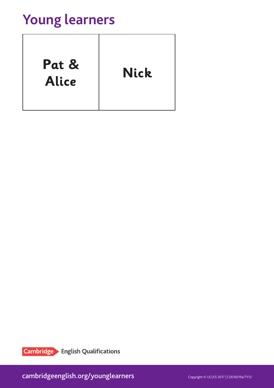 Cambridge English Pre A1 Flashcards, Page 39