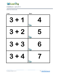 Math Facts Flashcards - Addition - Set of 0-12, Page 10