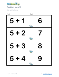 Math Facts Flashcards - Addition - Set of 0-12, Page 16