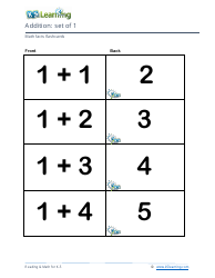 Math Facts Flashcards - Addition - Set of 0-12, Page 4