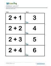 Math Facts Flashcards - Addition - Set of 0-12, Page 7