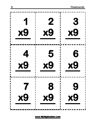 Document preview: Math Flashcards - Multiplication (9)