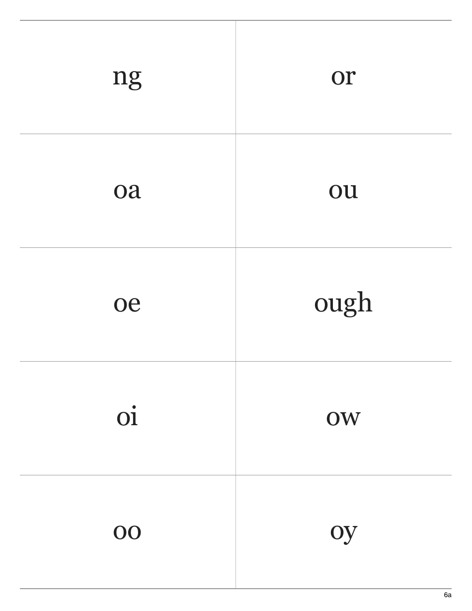 70 Basic Phonograms Flashcards, Page 11