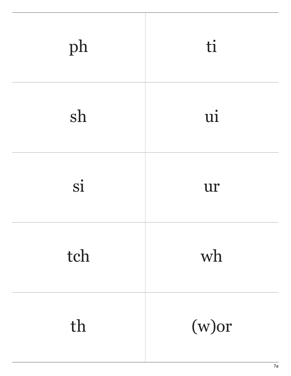 70 Basic Phonograms Flashcards, Page 13