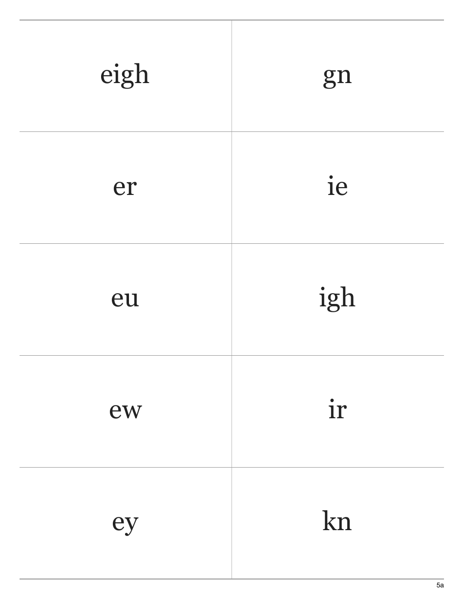 70 Basic Phonograms Flashcards, Page 9