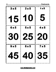Math Flashcards - Multiplication (5), Page 2