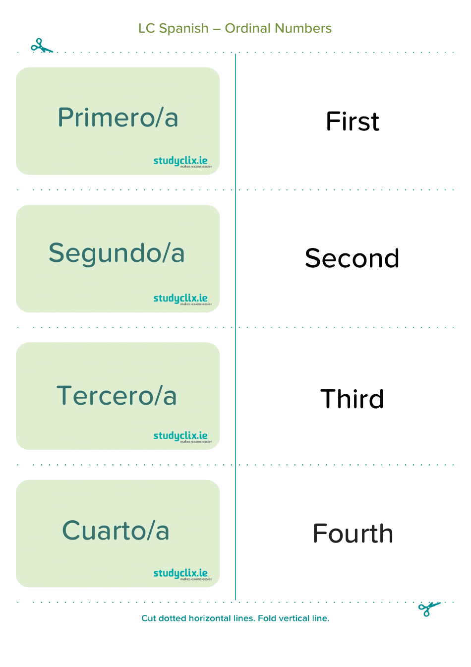 Spanish Flashcards - Diary Entry Phrases, Page 10