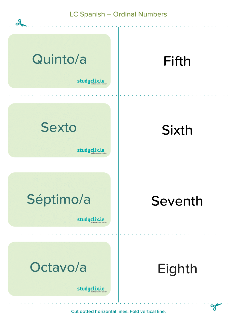 Spanish Flashcards - Diary Entry Phrases, Page 11