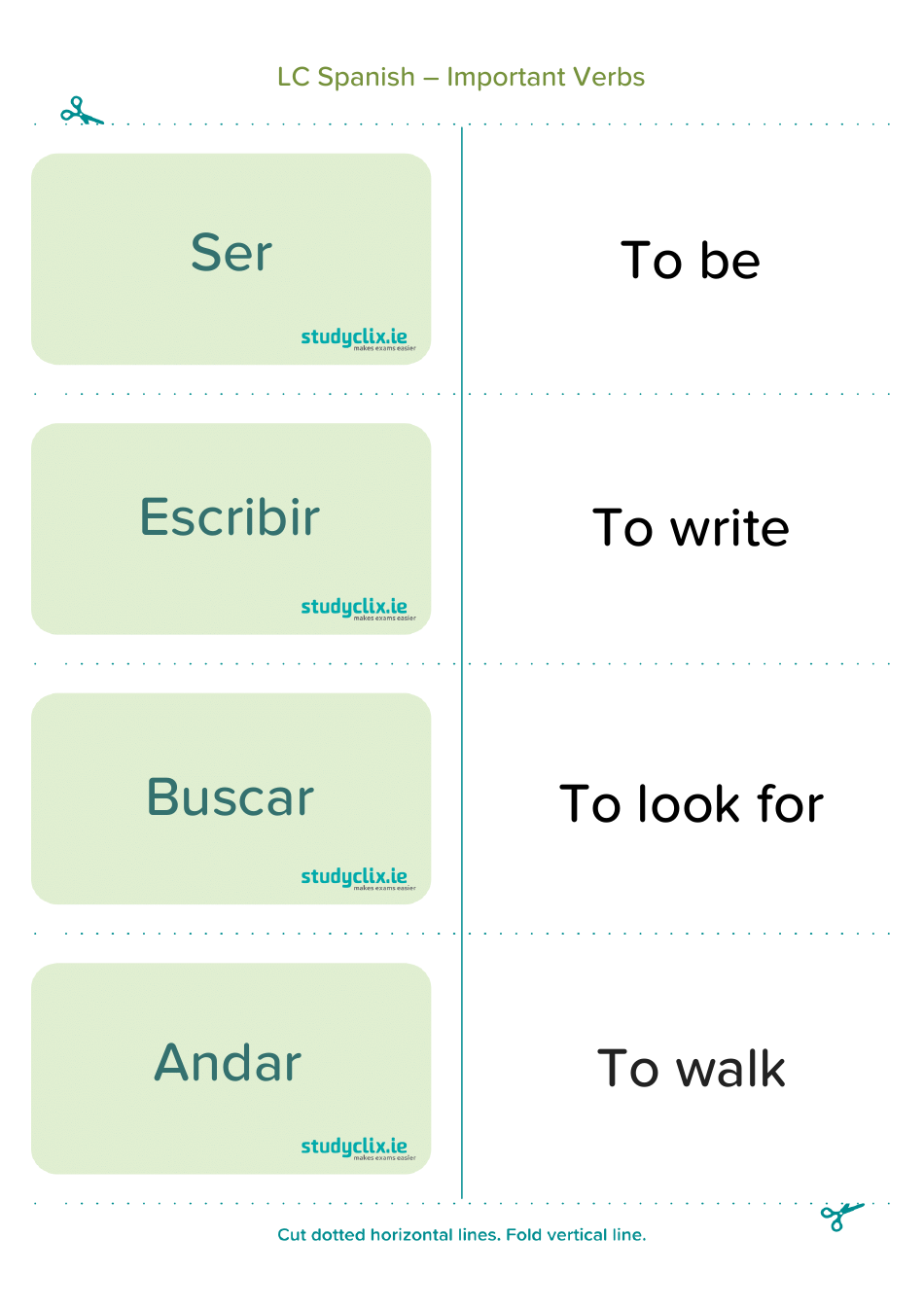 Spanish Flashcards - Diary Entry Phrases, Page 17