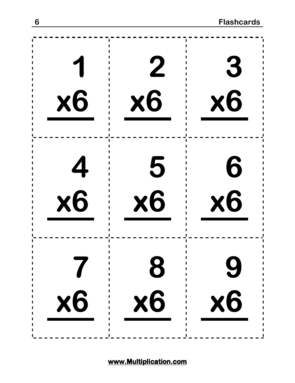 Math Multiplication Flashcards (0), Page 7