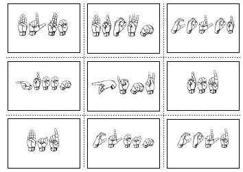 American Sign Language Manual Alphabet Practice Flashcards, Page 11