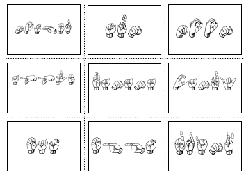 American Sign Language Manual Alphabet Practice Flashcards, Page 17