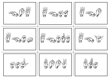 American Sign Language Manual Alphabet Practice Flashcards, Page 25