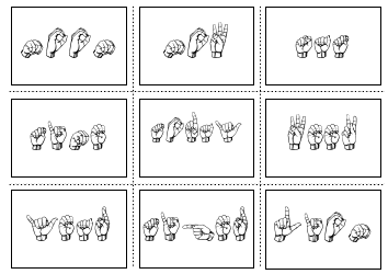 American Sign Language Manual Alphabet Practice Flashcards, Page 31