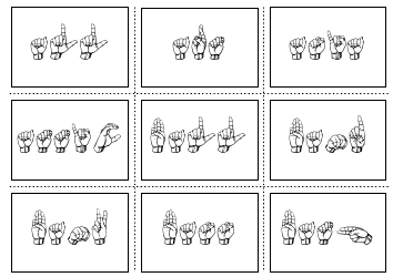 American Sign Language Manual Alphabet Practice Flashcards, Page 33
