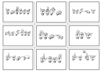 American Sign Language Manual Alphabet Practice Flashcards, Page 37