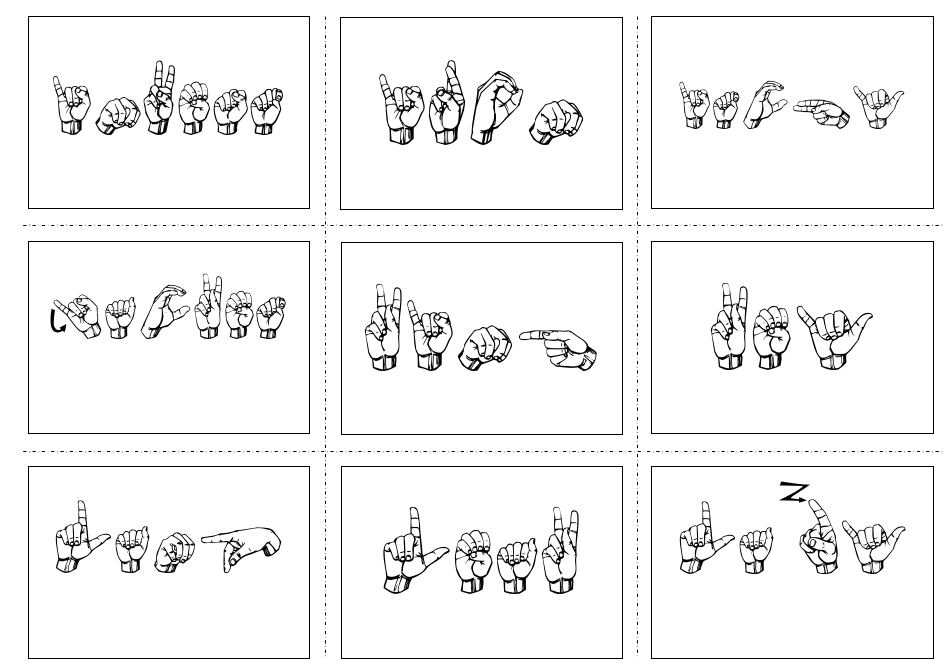 American Sign Language Manual Alphabet Practice Flashcards, Page 37