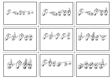 American Sign Language Manual Alphabet Practice Flashcards, Page 39