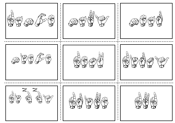 American Sign Language Manual Alphabet Practice Flashcards, Page 41