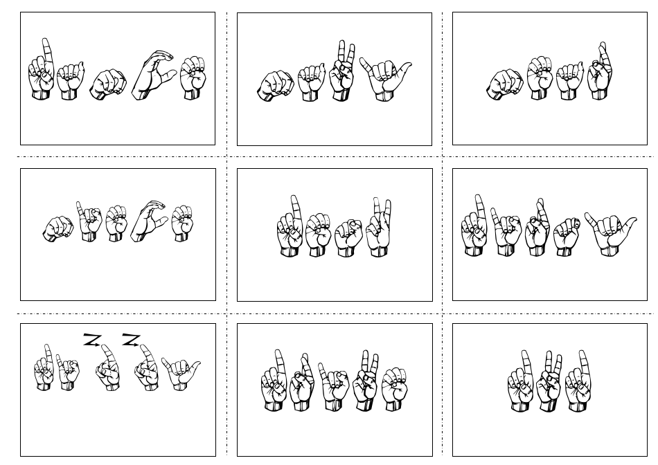 American Sign Language Manual Alphabet Practice Flashcards, Page 41