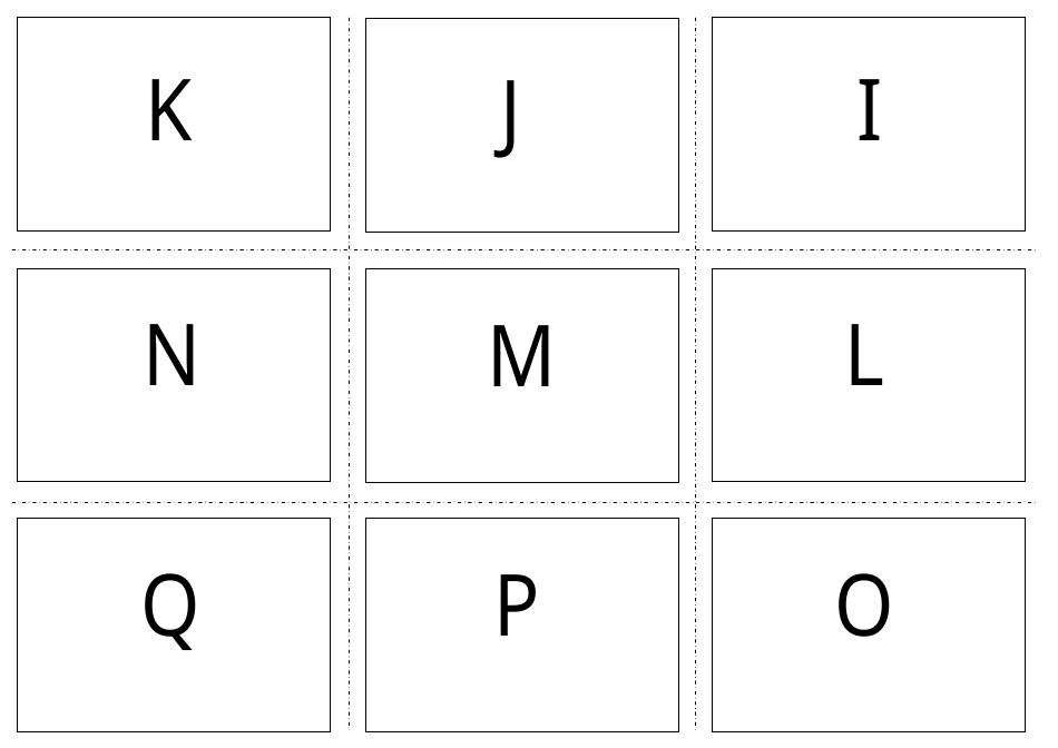 American Sign Language Manual Alphabet Practice Flashcards, Page 4