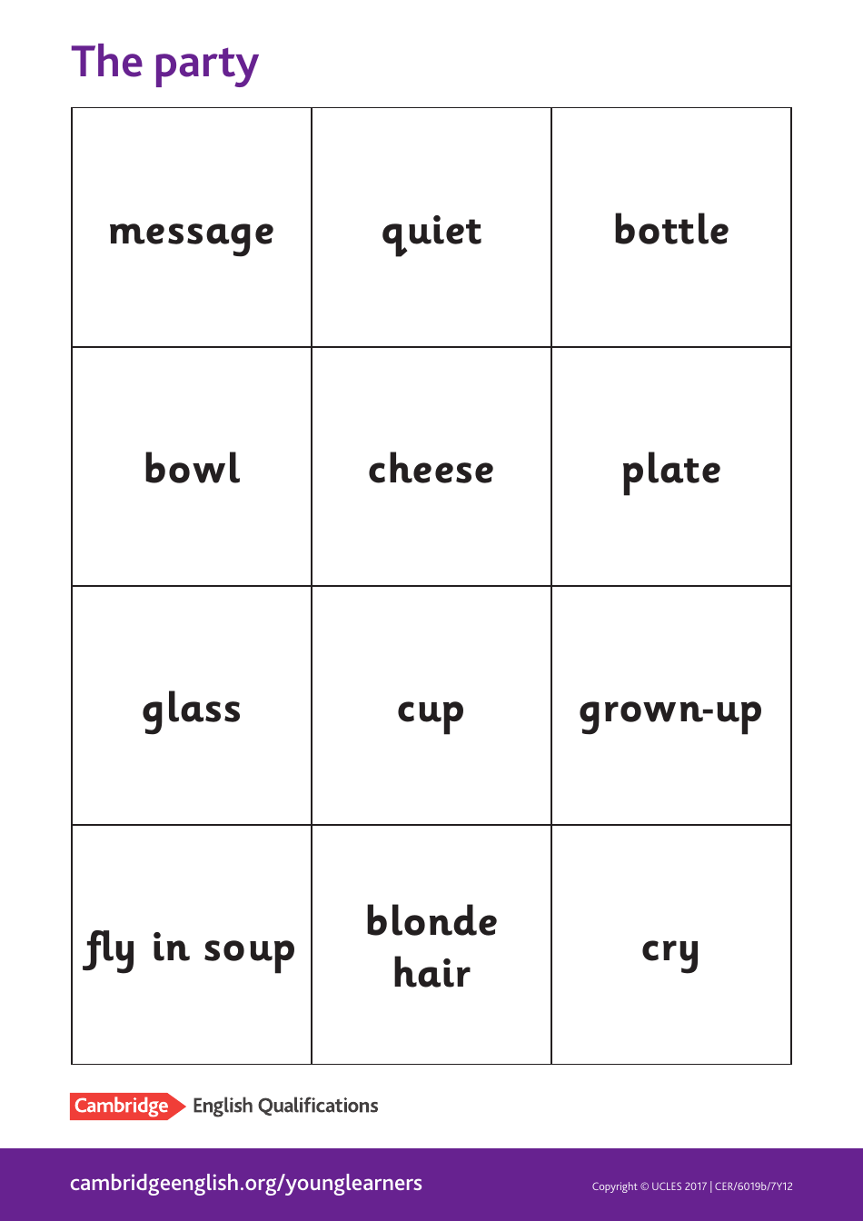 Cambridge A1 English Flashcards, Page 10