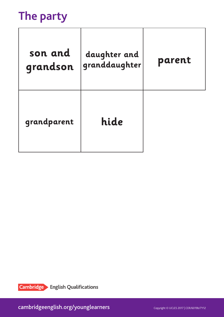 Cambridge A1 English Flashcards, Page 11