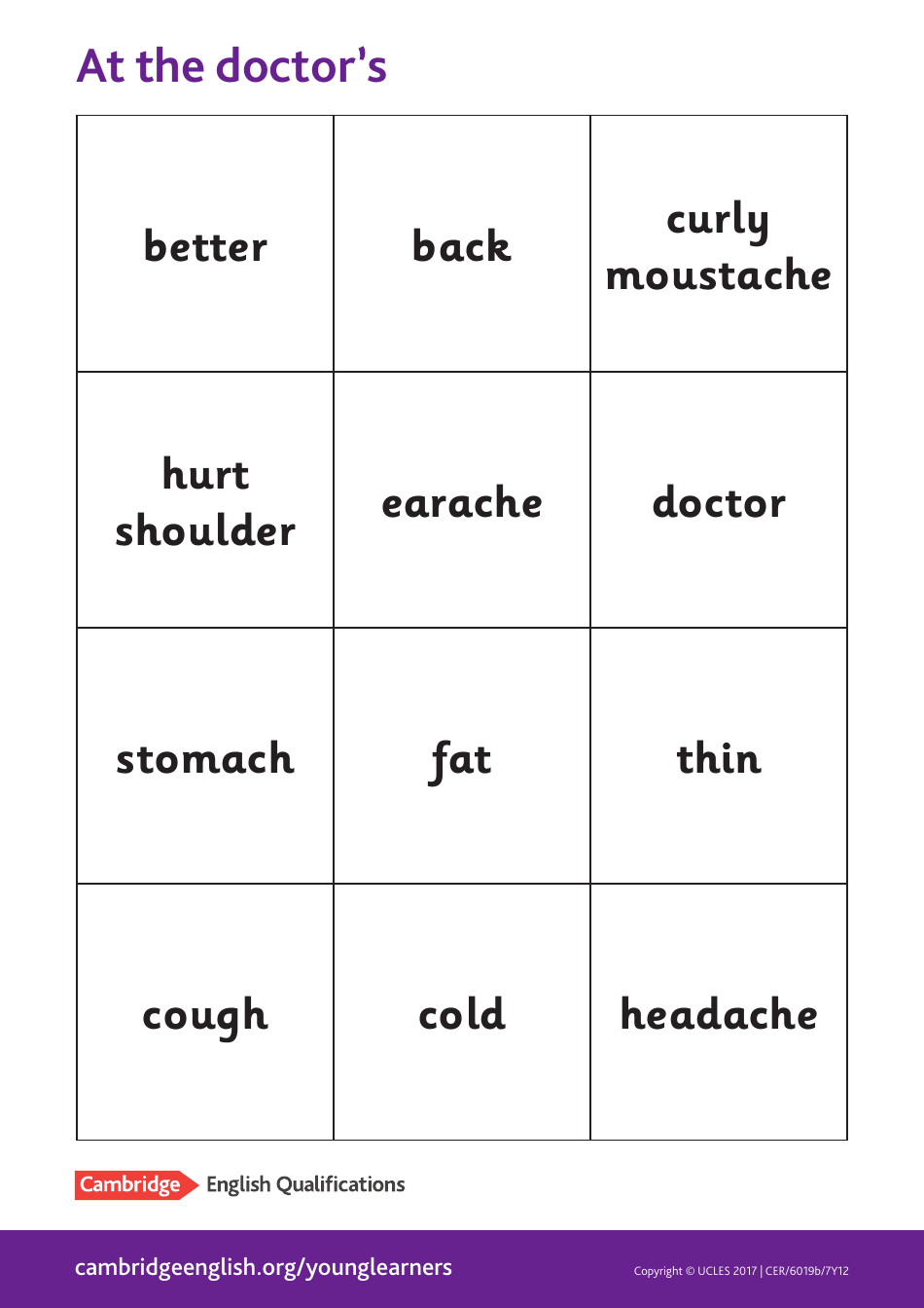 Cambridge A1 English Flashcards, Page 14