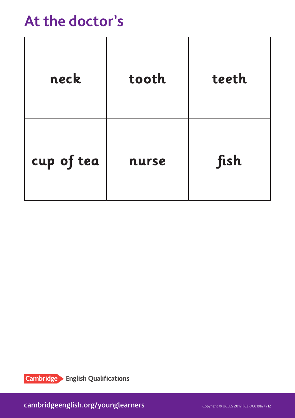Cambridge A1 English Flashcards, Page 15