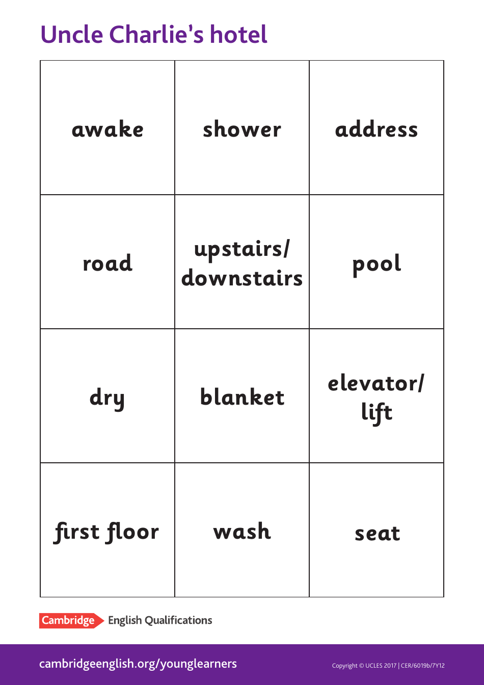 Cambridge A1 English Flashcards, Page 18