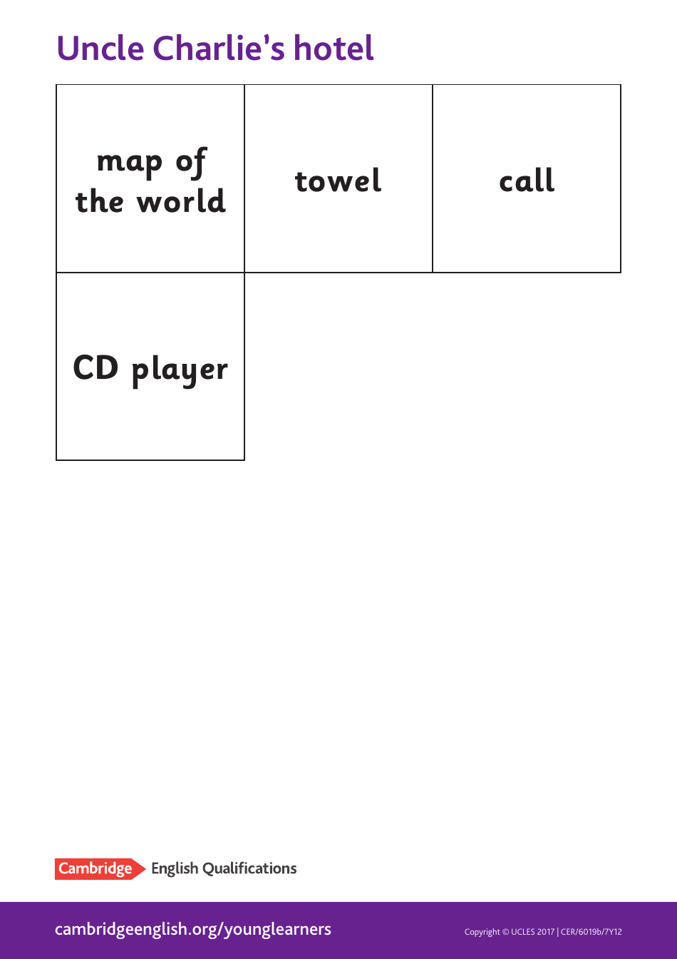Cambridge A1 English Flashcards, Page 19