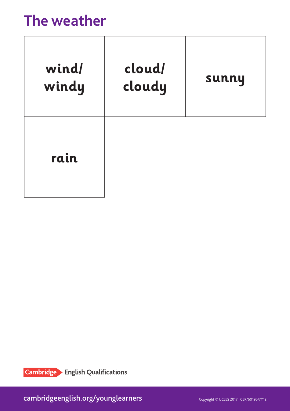 Cambridge A1 English Flashcards, Page 27
