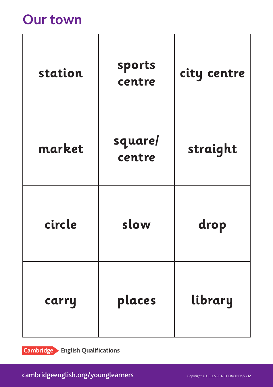 Cambridge A1 English Flashcards, Page 30