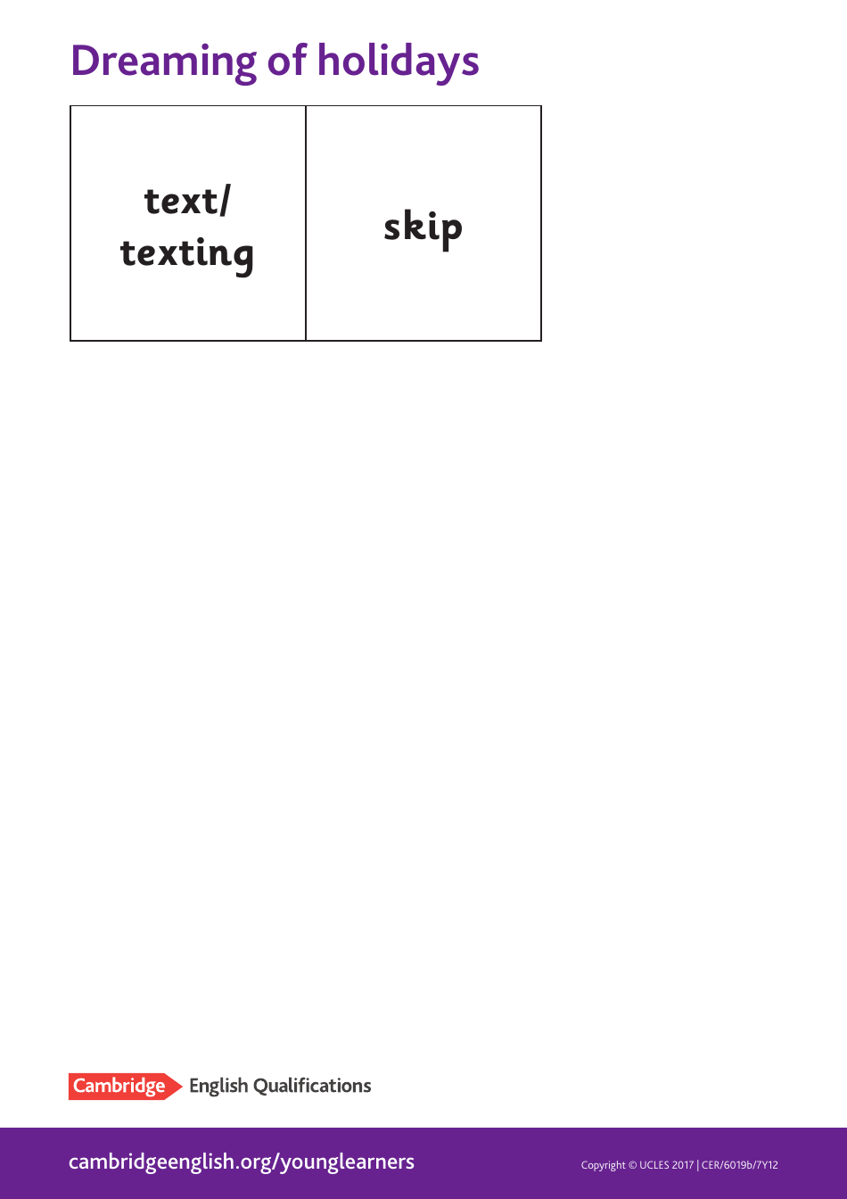 Cambridge A1 English Flashcards, Page 35