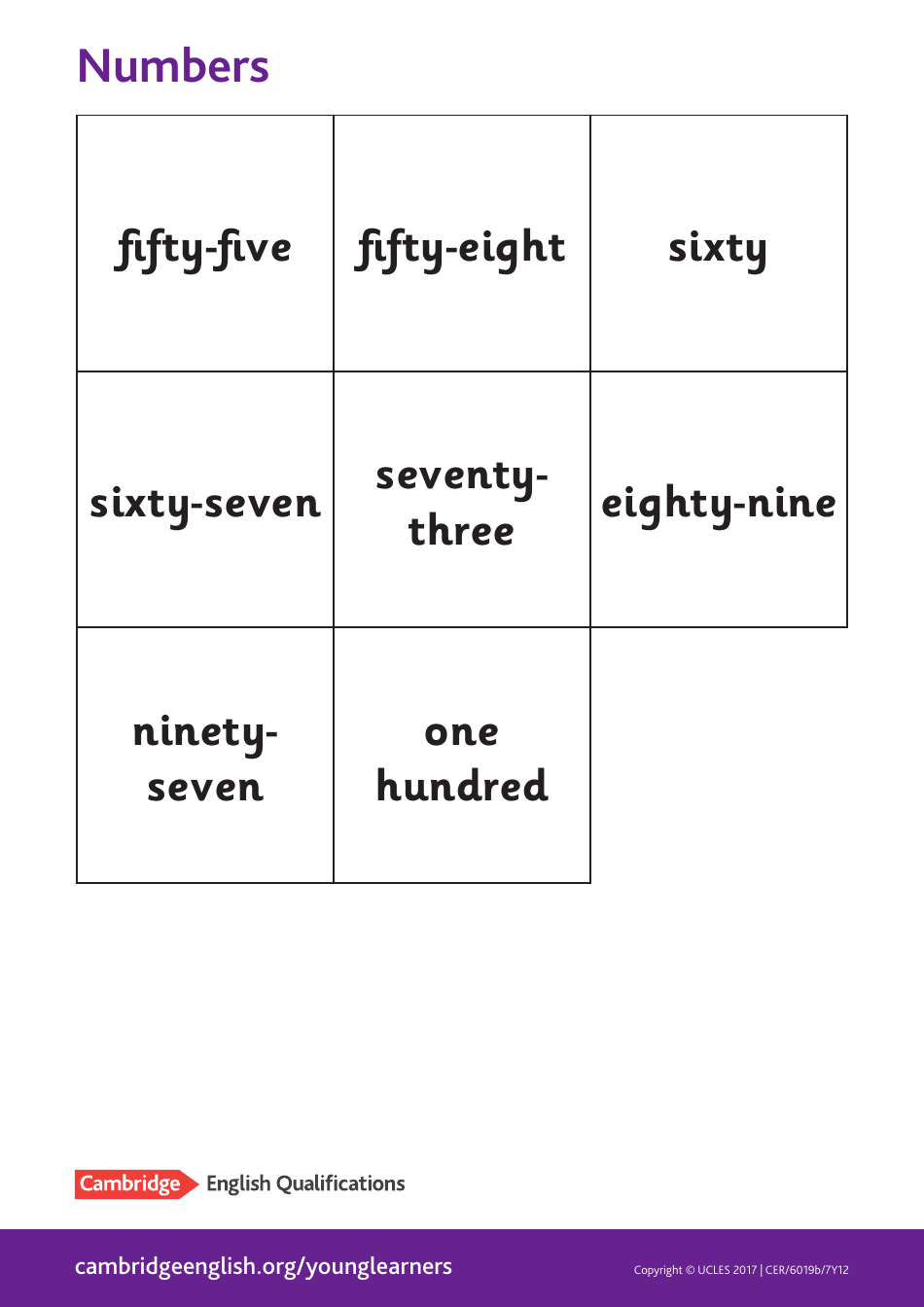 Cambridge A1 English Flashcards, Page 39