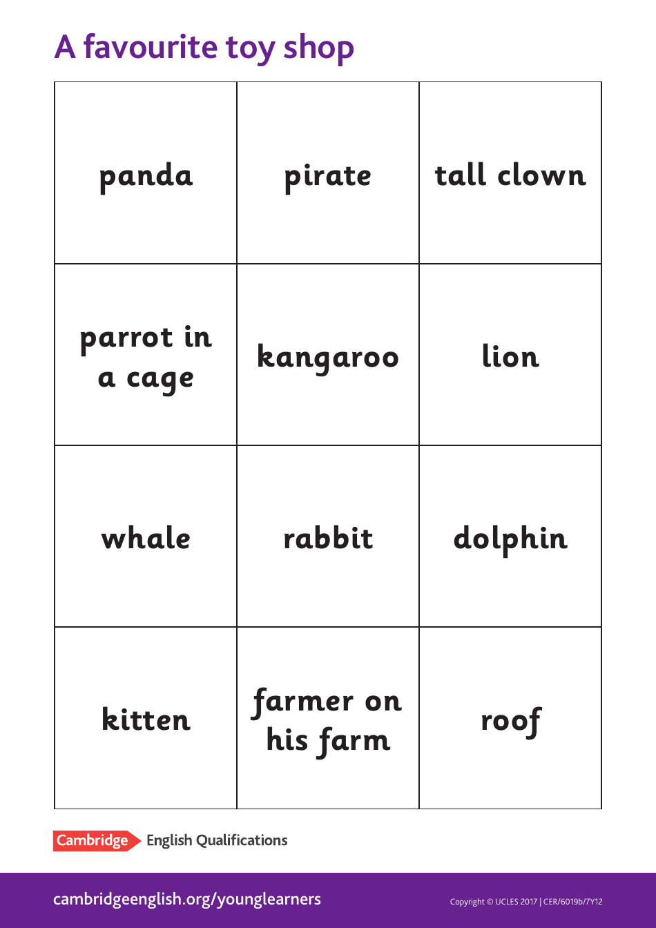 Cambridge A1 English Flashcards, Page 6