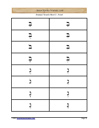 Aramaic Alphabet and Aramaic Vowel Flashcards, Page 11