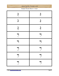 Aramaic Alphabet and Aramaic Vowel Flashcards, Page 13