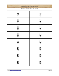 Aramaic Alphabet and Aramaic Vowel Flashcards, Page 33