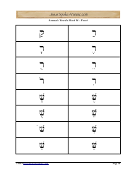 Aramaic Alphabet and Aramaic Vowel Flashcards, Page 39