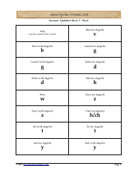 Aramaic Alphabet and Aramaic Vowel Flashcards, Page 4